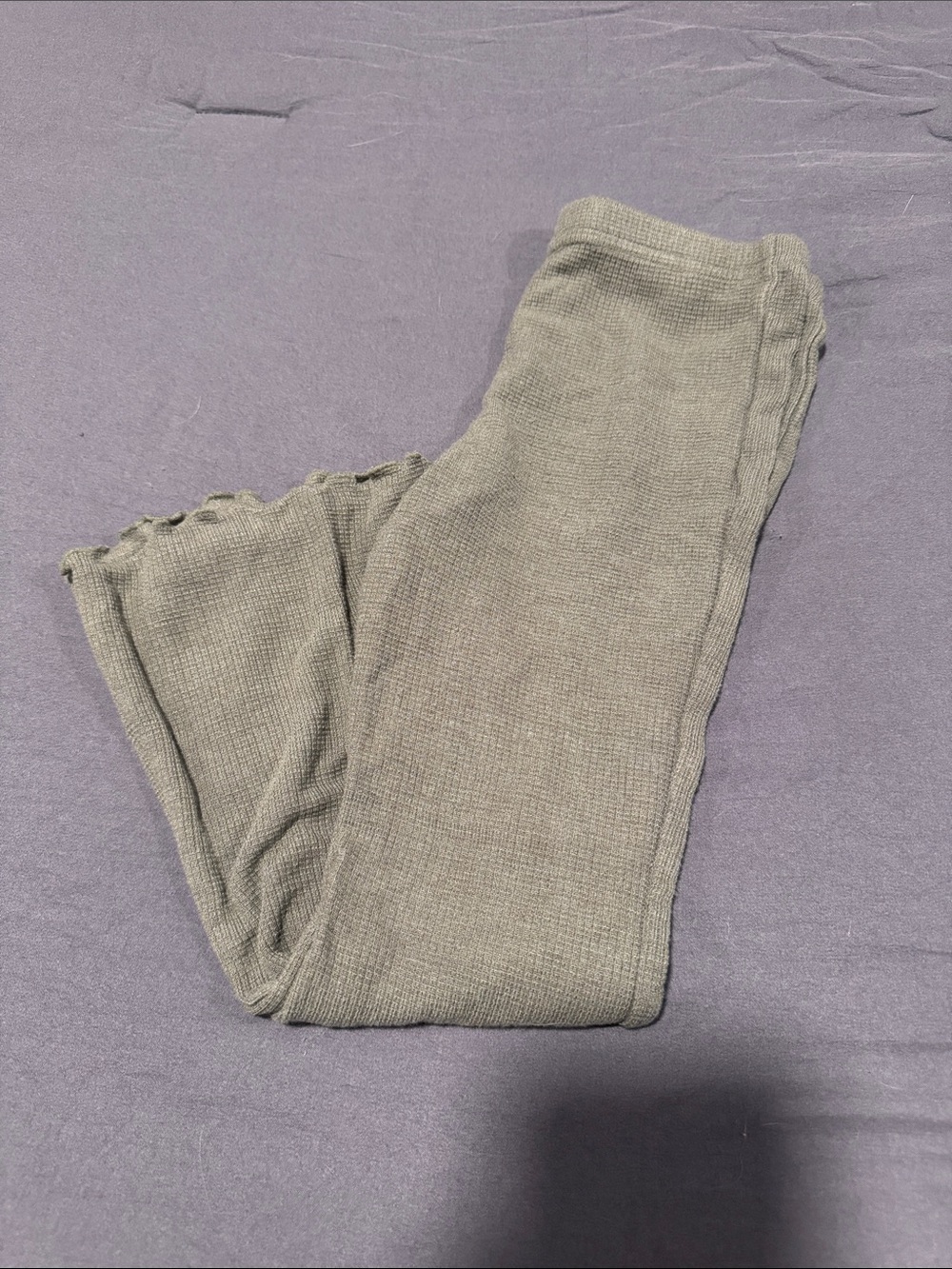 🖤Little Sleepies Olive Waffle Flare Leggings🖤